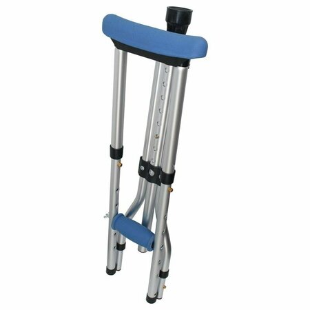 CAREX HEALTH BRANDS Carex Blue Folding Crutches Aluminum/Plastic 59 in. H X 8 in. L FGA99500 0000